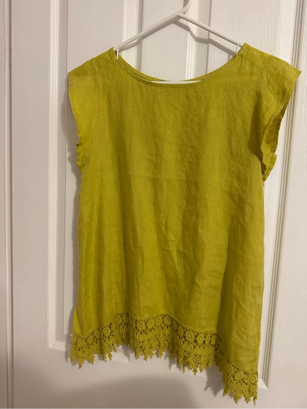 Terzo Millennio Chartreuse Linen Shirt sz Medium